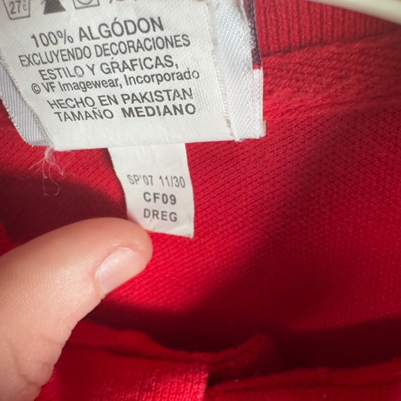 CSA Cincinnati Reds MLB Polo Shirt Mens Medium Red Black Colorblock Embroidered - Picture 5 of 8